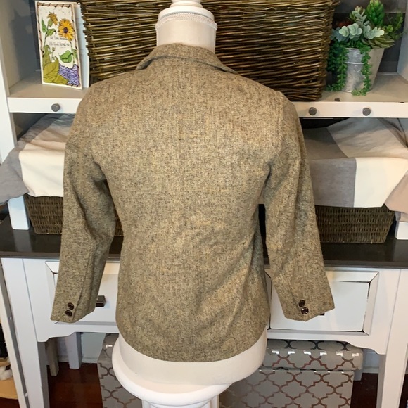 Luobo Bei Bei Tan Wool Blazer W/Label Arrow Broach Size XSmall - Picture 6 of 10
